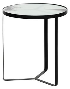 Kovový odkládací stolek se skleněnou deskou BePureHome Fly, ⌀ 45 cm