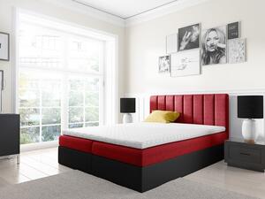 Kontinentální postel Figo, Rozměr postele: 200 x 200 cm, Barva:: ekokůže Soft 011 (černá) + Ikar 1 Mirjan24 5902928424584