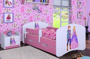 Dětská postel se šuplíkem 140x70cm PRINC A PRINCEZNA