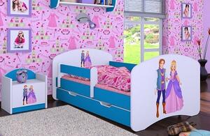 Dětská postel se šuplíkem 140x70cm PRINC A PRINCEZNA