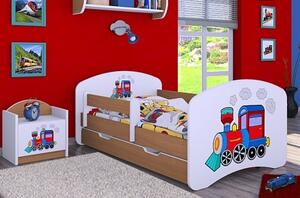 Dětská postel se šuplíkem 180x90cm SUPER LOKOMOTIVA