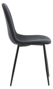 Jídelní židle Polar, 2ks, černá, S44xD53xV87