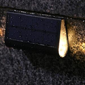 Lumisky LED solární nástěnné světlo Twily, černá, šířka 15 cm, sada 4 ks, Černá, Plast, Moderní