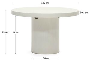Konferenční stolek blava Ø 120 cm bílý