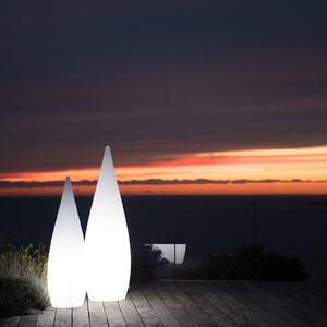 Lumisky Terasa lampa Classy bílá, E27, výška 150 cm, plast, Bílá / opál, Plast