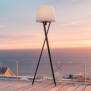 Lumisky LED stojací lampa TRY na akumulátor, bílá/černá, výška 150 cm, kovová, RGB, stmívatelný, Černá, kov, Moderní, stojací lampa