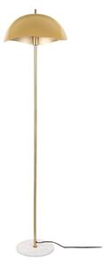 Stojací lampa v hořčicové barvě/ve zlaté barvě s kovovým stínidlem (výška 154 cm) Waved – Leitmotiv