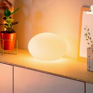 Philips Hue Chytrá LED stolní lampa Flourish, bílá, RGBW,, stmívatelný, Bílá / opál, Obývací pokoj / jídelna, Sklo, Moderní