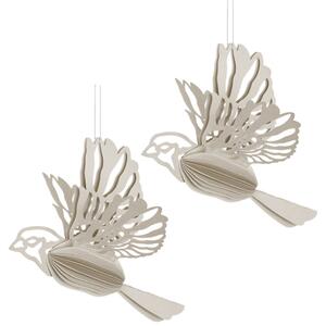 COOEE Design Set papírových ptáčků Paper Bird - Sand CED432
