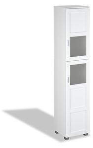 LIVARNO home Vysoká koupelnová skříňka Basel, bílá (100336909)