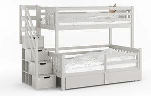 Patrová postel se schůdky Torro 90/120x160 Kašmír