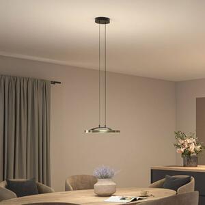 Paulmann Závěsné světlo Melira s LED osvětlením, černá/zlatá, Ø 38 cm, kov, stmívatelný, Černá, Obývací pokoj / jídelna, kov, Moderní