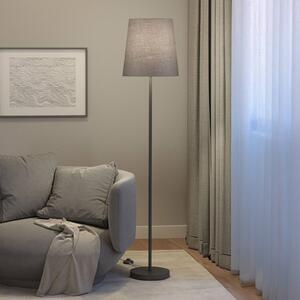 Paulmann Stojací lampa Stellan, šedá, výška 161 cm, látka/kov, Hliník / šedá / zinek, Obývací pokoj / jídelna, kov, Moderní