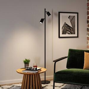 Paulmann Stojací lampa Lirena, matná černá, výška 157 cm, kov, Černá, Obývací pokoj / jídelna, kov, Moderní