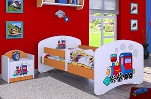 Dětská postel bez šuplíku 180x90cm SUPER LOKOMOTIVA
