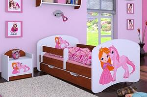Dětská postel se šuplíkem 160x80cm PRINCEZNA A JEDNOROŽEC