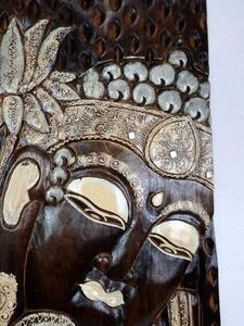 Závěsná dekorace BUDHA hnědý, 120 cm, exotické dřevo, ruční práce
