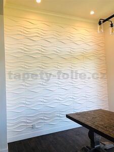 Obkladové panely 3D PVC 10143, cena za kus, rozměr 500 x 500 mm, Wave, IMPOL TRADE