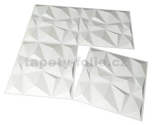 Obkladové panely 3D PVC 100094, cena za kus, rozměr 500 x 500 mm, DIAMANT krémový, IMPOL TRADE