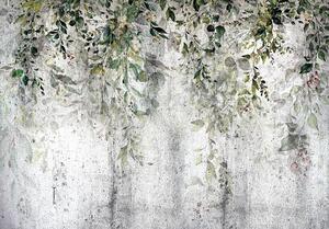 Vliesové fototapety 14511V8, rozměr 368 cm x 254 cm, betonová zeď s popínavými rostlinami , IMPOL TRADE