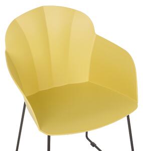 Sada 2 žlutých jídelních židlí SYLVA