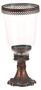 Kovový svícen 25 cm měděný FUP575-S