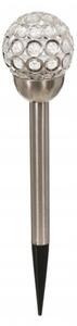 Solární lampa GLOBA stříbrná