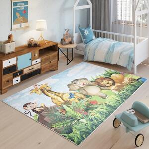 Chemex Dětský koberec Emma Kids - zvířecí kamarádi - multicolor Rozměr koberce: 80x150 cm