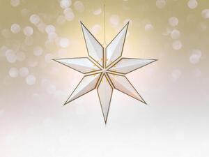 LIVARNO home Vánoční LED hvězda (krémová bílá se zlatým okrajem) (100337352002)