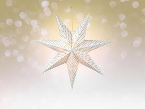 LIVARNO home Vánoční LED hvězda (krémová bílá s tečkami) (100337352003)