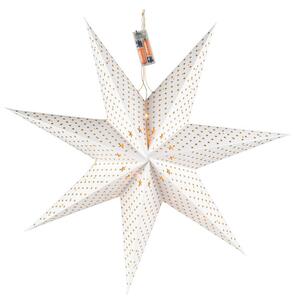 LIVARNO home Vánoční LED hvězda (krémová bílá s tečkami) (100337352003)
