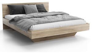 Levitační postel 140x200 z nábytkové desky, dub sonoma DM2