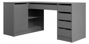 Rohový PC stůl Heron, Barvy: bíla / bílý lesk 5903211508738