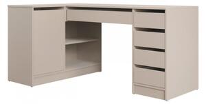 Rohový PC stůl Heron, Barvy: bíla / bílý lesk 5903211508738