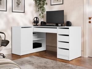 Rohový PC stůl Heron, Barvy: bílá 5903211508745