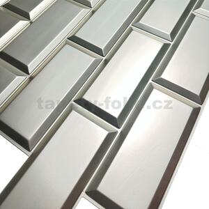 Obkladové panely 3D PVC TP10028322, cena za kus, rozměr 966 x 484 mm, obklad stříbrný, GRACE