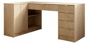 Rohový PC stůl Razimo, Barvy: bílý velvet 5903211508806