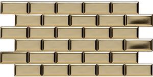 Obkladové panely 3D PVC TP10028318, rozměr 966 x 484 mm, obklad zlatý, GRACE