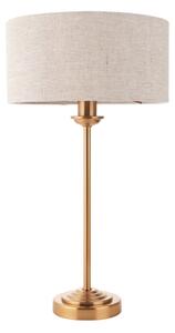 Endon 110728 - Stolní lampa HIGHCLERE 1xE14/7W/230V béžová/mosaz