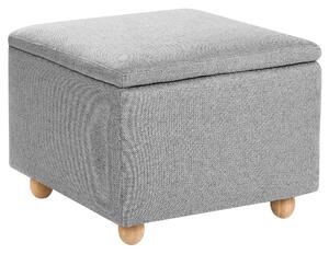 Úložný puf FERNDALE Tkanina Světle šedá