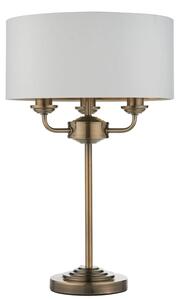 Endon 98932 - Stolní lampa HIGHCLERE 3xE14/18W/230V bílá/mosaz pr. 32 cm