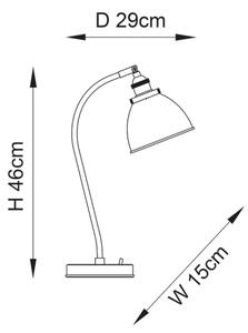Endon 98752 - Stolní lampa FRANKLIN 1xE14/7W/230V matný chrom/antracit
