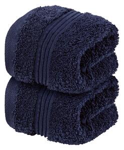 Möve by Livarno Home Luxusní ručník pro hosty, 30 x 50 cm, 2 kusy (tmavě modrá) (100337983003)