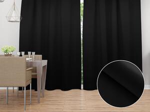 Biante Dekorační závěs TF-108 Černý bez vzoru - š. 150 cm 150x260 cm