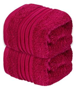 Möve by Livarno Home Luxusní ručník pro hosty, 30 x 50 cm, 2 kusy (růžovo-fialová) (100337983005)