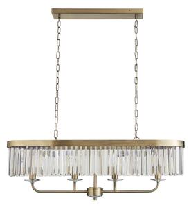 Endon 110539 - Lustr na řetězu CHESTERFIELD 4xE14/6W/230V mosaz