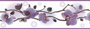 Samolepící bordura B83-13-14, rozměr 5 m x 8,3 cm, orchidej světle fialová, IMPOL TRADE