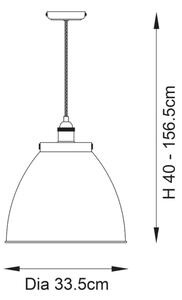 Endon 98744 - Lustr na lanku FRANKLIN 1xE27/10W/230V mosaz