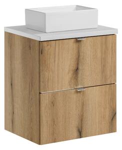 Comad Koupelnová skříňka s deskovým umyvadlem set Nova Oak II. 50 dub coast evoke/bílá