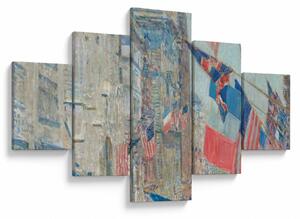 Obraz - Childe Hassam, Allies day, reprodukce (125x70 cm)